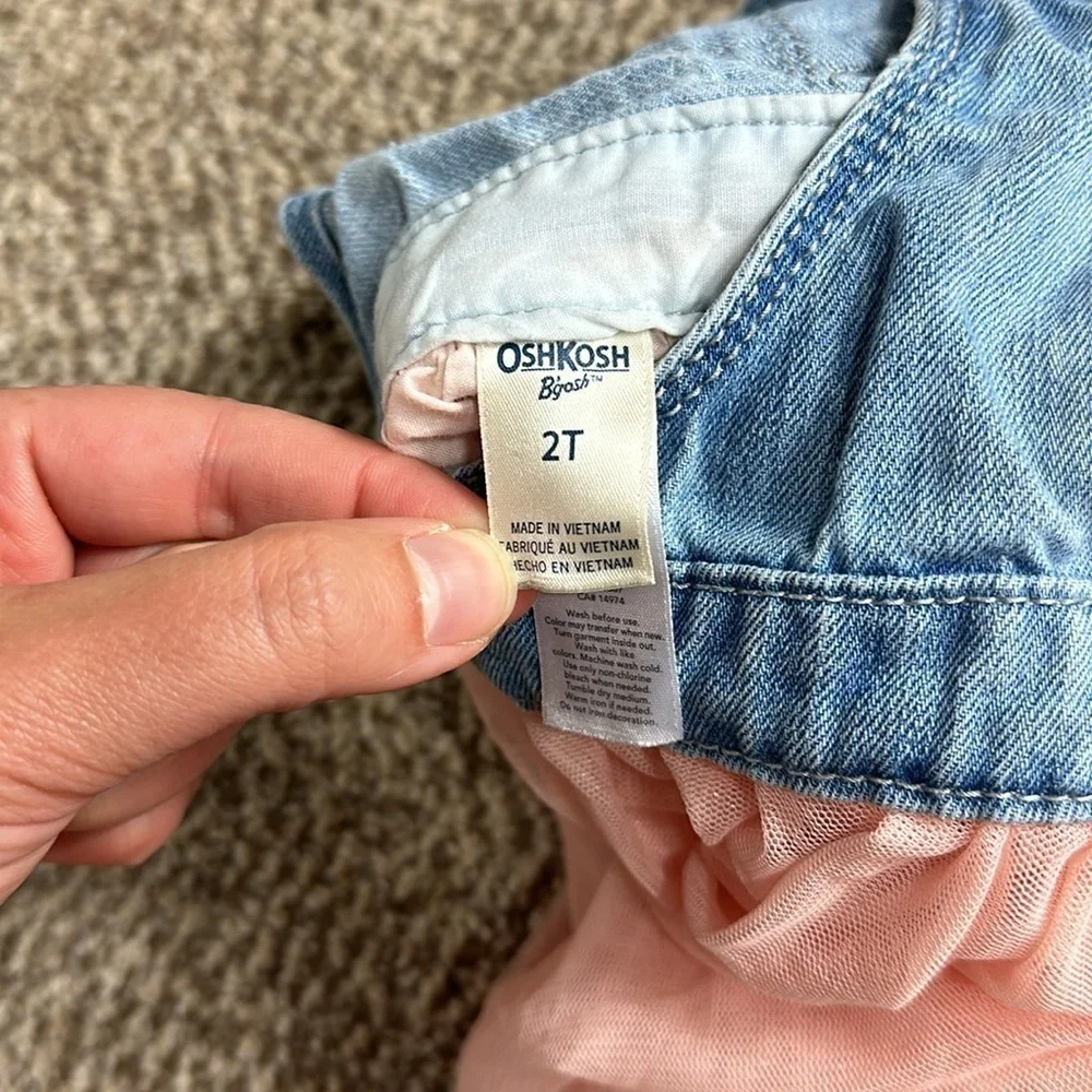 OshKosh B'Gosh Tulle Skirt Overalls Jumper Dress